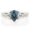 Blue Diamond Sterling Silver Ring