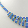 Mexican Blue Opal Sterling Silver Necklace