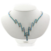 Mexican Blue Fire Opal Silver Necklace