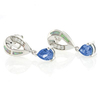White Australian Opal and Alexandrite Silver Earrings
