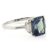 Alexandrite Emerald Cut Ring Changing Color Stone