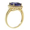 Tanzanite Sterling Silver Ring in Gold Plated