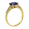 Solitaire with Accents Sterling Silver Ring