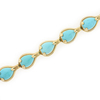 Turquoise 14k Yellow Gold Bracelet