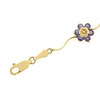 14K Yellow Gold Multi Gemstone Flower Bracelet