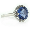 Round Cut Changing Color Stone Alexandrite Silver Ring