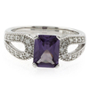 Emerald Cut Color Changing Alexandrite Ring