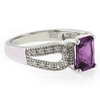 Emerald Cut Color Changing Alexandrite Ring