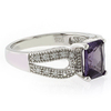 Emerald Cut Color Changing Alexandrite Ring