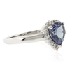 Heart Shape Alexandrite Silver Ring