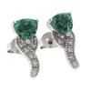 Color Change Post Back Silver Earrings Alexandrite Stone