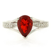 Genuine Mexican Fire Cherry Opal Sterling Silver Ring 925