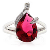 Pear Cut Tourmaline Sterling Silver Ring