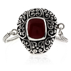 Antique Red Coral Sterling Silver Bracelet