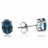 Elegant Alexandrite Color Change Silver Earrings