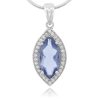 Marquise Cut Alexandrite Curundum Silver Pendant