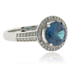 Round Cut Alexandrite Sterling Silver 925 Ring