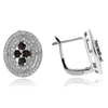 Sterling Silver Micro Pave Mystic Topaz Earrings