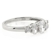 3 Oval Cut Simulated Diamond Engagement Ring
