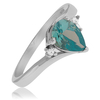 Alexandrite Pear Cut Silver Ring