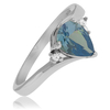 Alexandrite Pear Cut Silver Ring