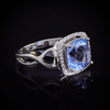 Cushion Cut Alexandrite Sterling Silver 925 Ring
