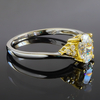 Ring with Simulated Diamonds in Sterling Silver