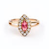 Marquise Cut Ruby Ring Sterling Silver With 14K Rose Gold Vermeil