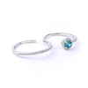 Alexandrite Double Silver Ring With Solid Silver