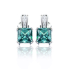Princess Cut Alexandrite Sterling Silver Earrings