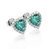 Alexandrite Heart Shape Sterling Silver Earrings