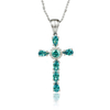 Beautiful Sterling Silver Cross With Alexandrite