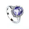 Alexandrite Blue to Purple Color Change Silver Ring