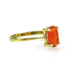 Natural High Quality Mexican Fire Cherry Opal 14K Gold Ring