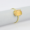 Genuine Mexican Opal Cabuchon 14K Solid Gold Ring