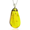 100% Natural Amber With Ant Silver Pendant 45mm x 22mm