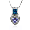 Magical Australian Opal Pendant with Tanzanite