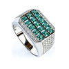 Alexandrite Mens Silver Ring Bling Bling