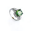Green / Bluish Alexandrite Sterling Silver Ring