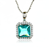 Paraiba Stone Silver Pendant