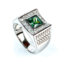 Color Change Alexandrite Mens Sterling Silver Ring