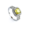 8 mm Sterling Silver Princess Cut Alexandrite Ring