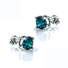 Solitaire Alexandrite Stud Silver Earrings