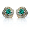 Silver Alexandrite Halo Earrings and Pendant Set