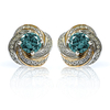 Silver Alexandrite Halo Earrings and Pendant Set