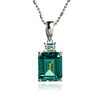 Alexandrite Emerald Cut Silver Pendant