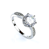 9 mm Bridal Engagement Silver Ring