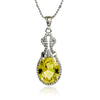 Yellow Alexandrite Sterling Silver Pendant 32 mm x 12 mm