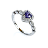 Silver Heart Shape Tanzanite Silver Ring