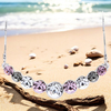 Beautiful Pink Circles Swarovski Necklace